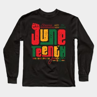 Juneteenth 1865 Words celebration Long Sleeve T-Shirt